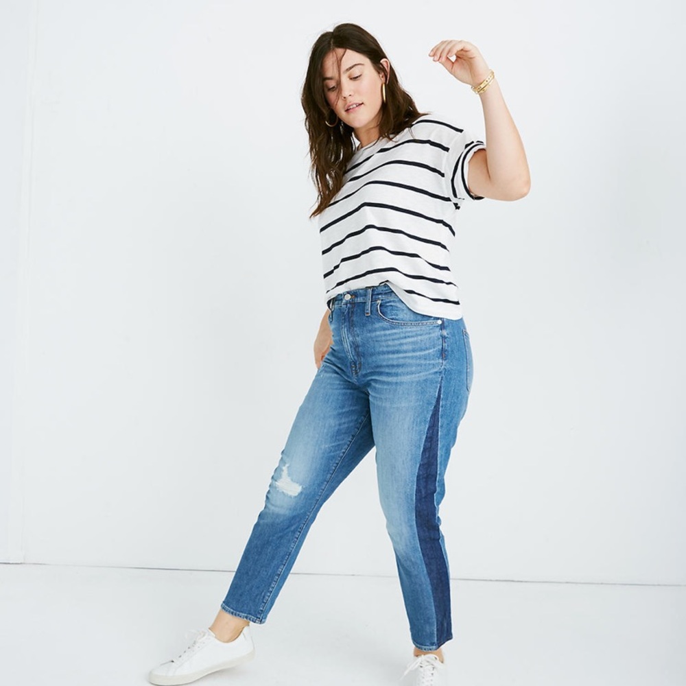 NWT Madewell The High-Rise Slim Boyjean in Raebrook Wash: Eco Edition Size 36